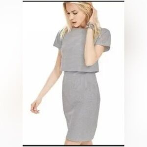 Seersucker layered dress midi 2